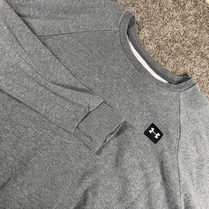 Under Armour Men Gray Crew Neck Revival Sweatshirt Loose Fit SM